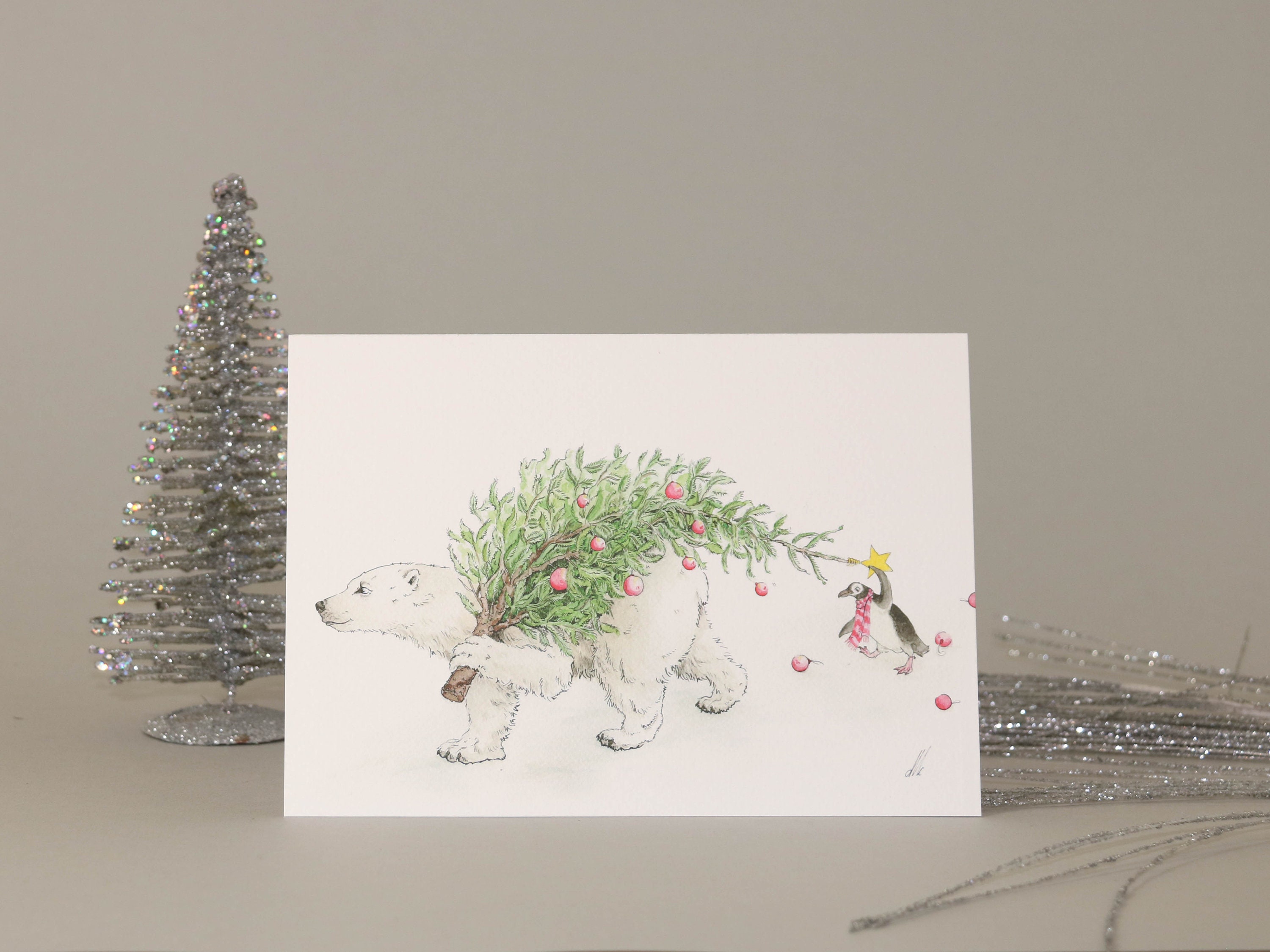 Second Ave Weihnachtskarte Mit Bären-Motiv Für Ehemann – Quadratisch, 145 X 145 Mm, 300g/m² Mattes Papier, Mit Umschlag