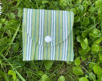 Mini purse - card holder in cotton and velvet.