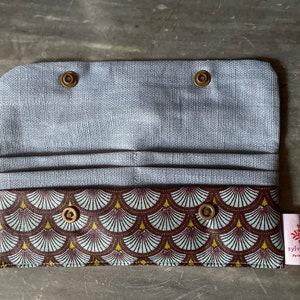 Porte-cartes rectangulaire en toile enduite