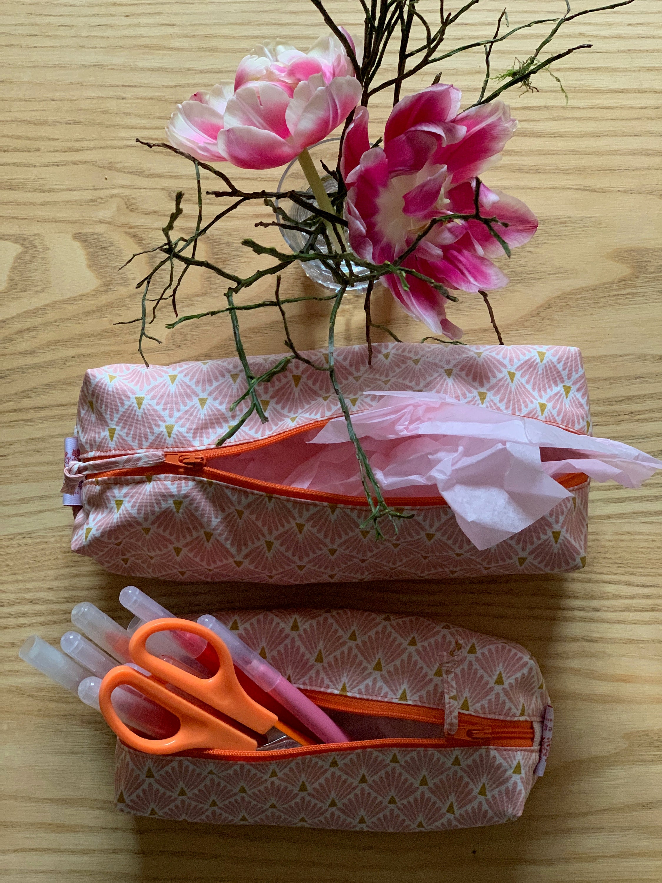 Trousse Rectangulaire en Toile Enduite.