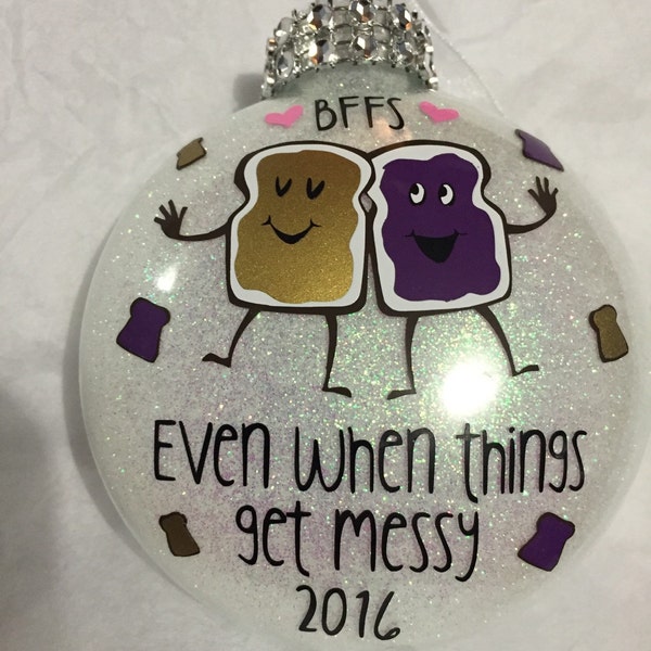 Peanut butter and jelly Best friends ornament