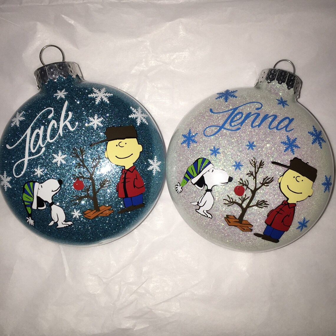 Personalized Charlie Brown Christmas Character Ornament | Etsy