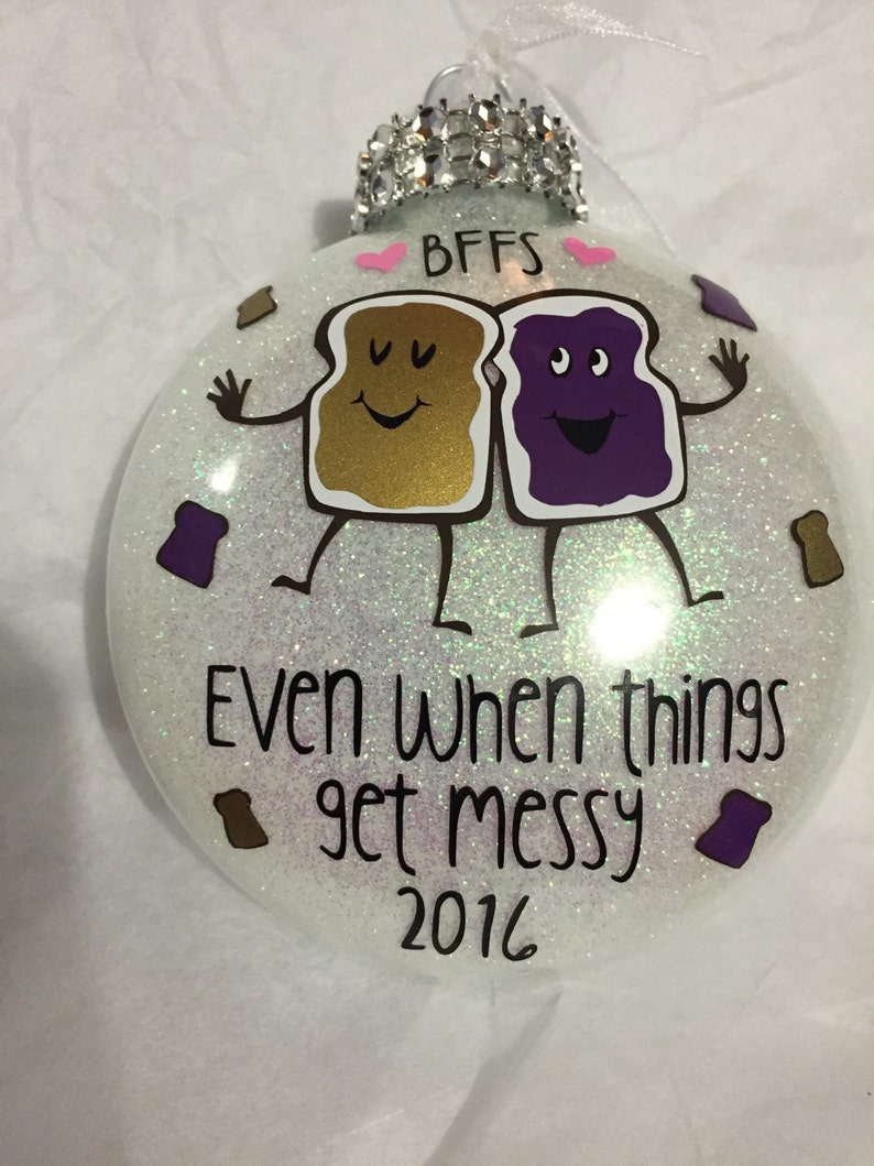 Peanut butter and jelly Best friends ornament Etsy