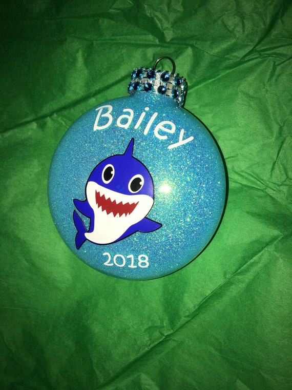 personalized baby shark ornament