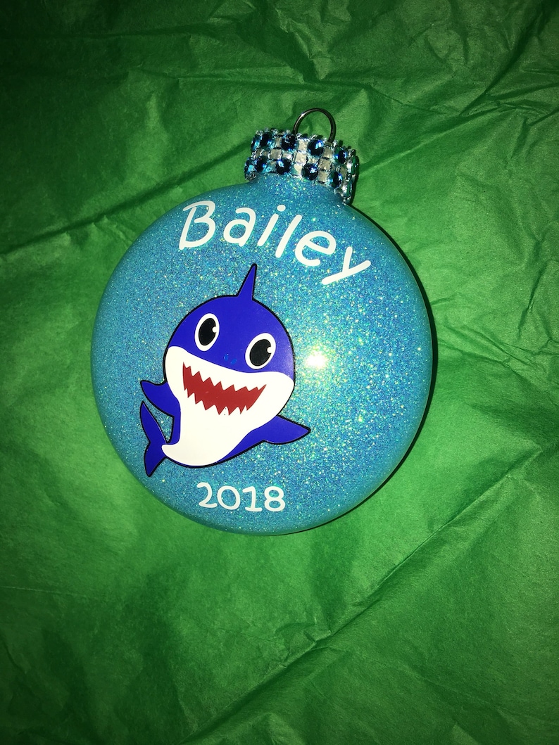 personalized baby shark ornament