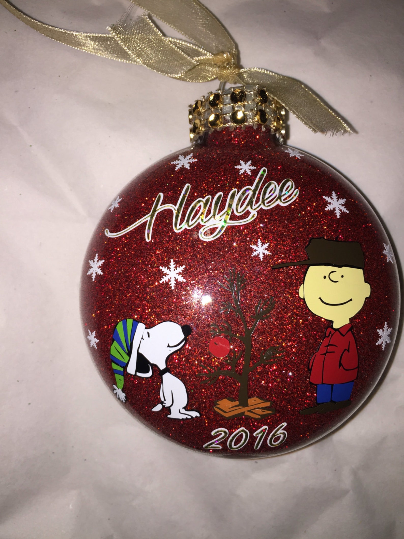Personalized Charlie Brown Christmas Character Ornament Etsy