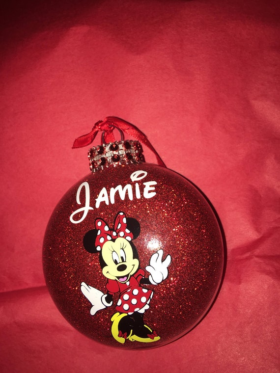 Personalized Minnie Mouse Character Christmas Ornament Etsy