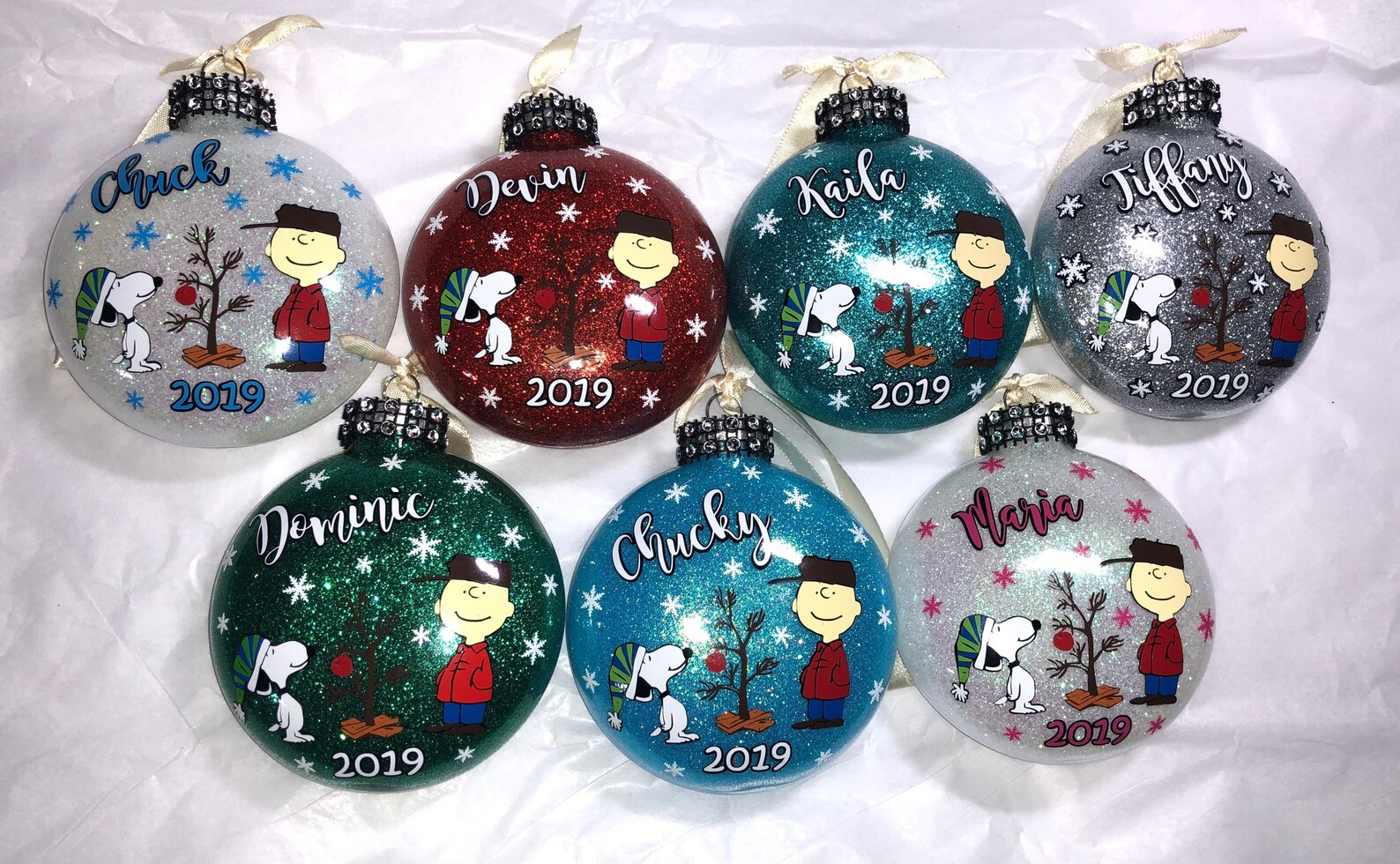 Personalized Charlie Brown Christmas Character Ornament Etsy