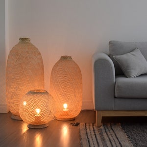 Freestanding Bamboo Floor Handmade Light Thai - Etsy