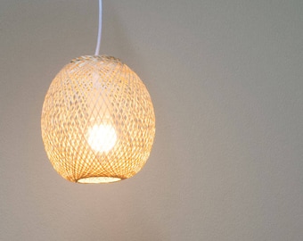 Hanging Modern Chandelier 16FT White Fabric Cord with in-Line Switch Rose Gold Finish Can Be Used as Table Lamp BRIGHTTIA Plug-in Swag Industrial Pendant Light with Diamond Wire Cage Shade