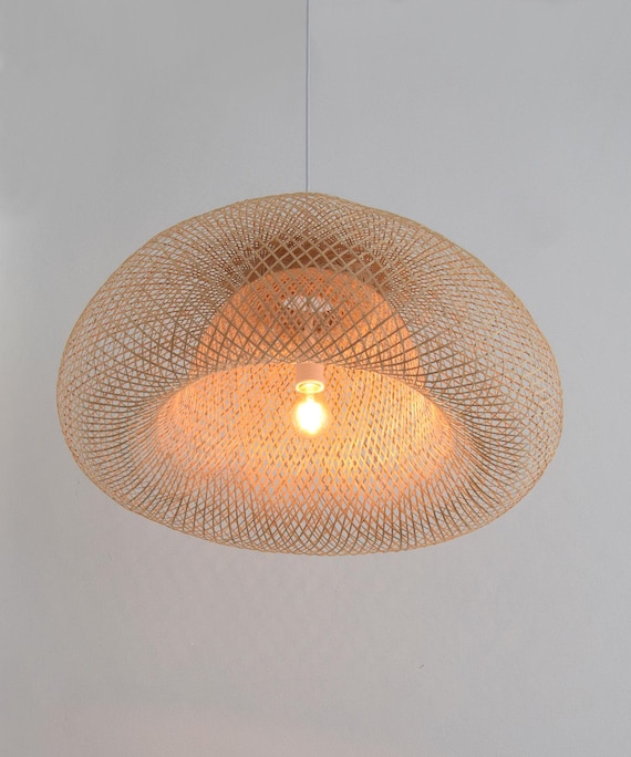 Handmade Woven Bamboo Pendant Lighting Antique Rattan Single Lan 並行輸入品 Woven Bamboo Pendant Light Lampshade Handmade Wooden Lamp Hanging