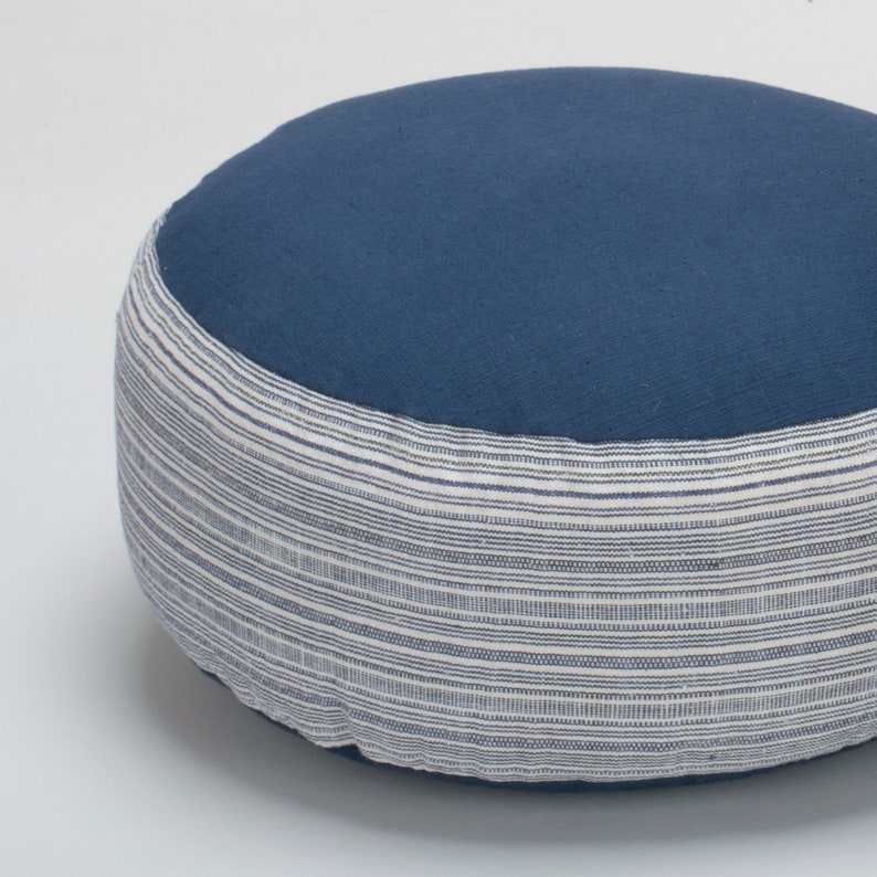 Hill Tribe Hemp Kapok Filled Zafu Small Ottoman Pouf Pouffe Etsy