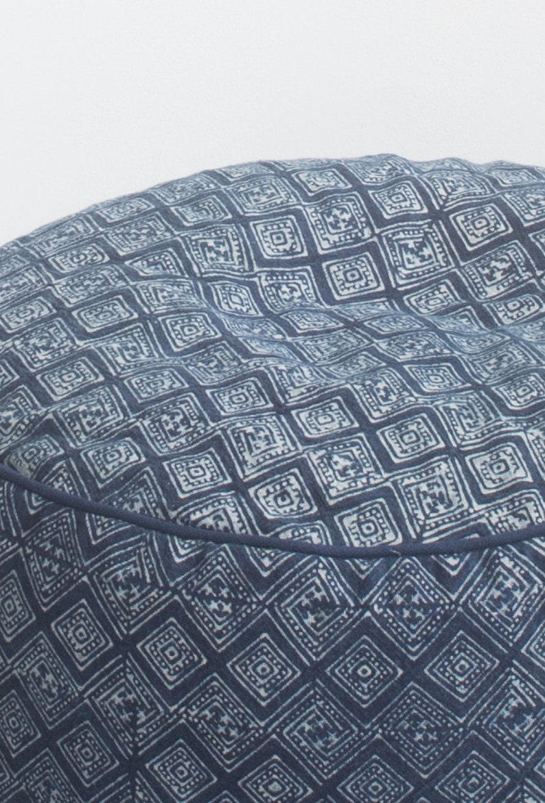 Hill Tribe Indigo Ottoman Pouf / Hmong Pouffe 18x14 Etsy