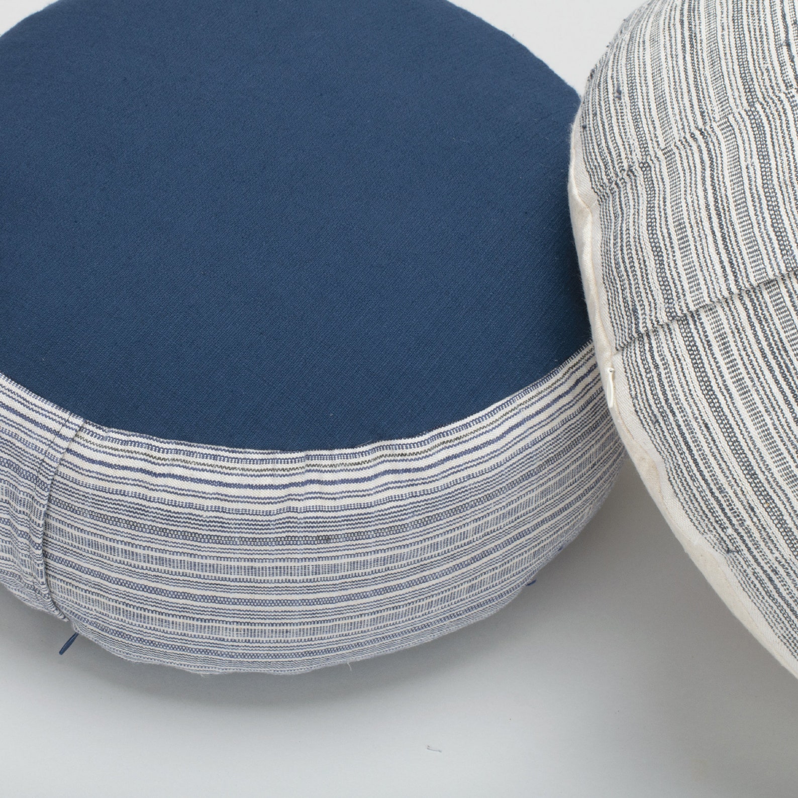 Hill Tribe Hemp Kapok Filled Zafu Small Ottoman Pouf Pouffe Etsy