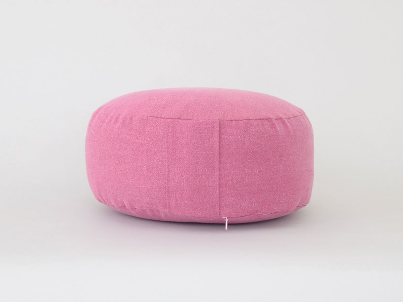 Kapok Filled Zafu Cushion Floor Pillow Small Ottoman Pouf / Etsy