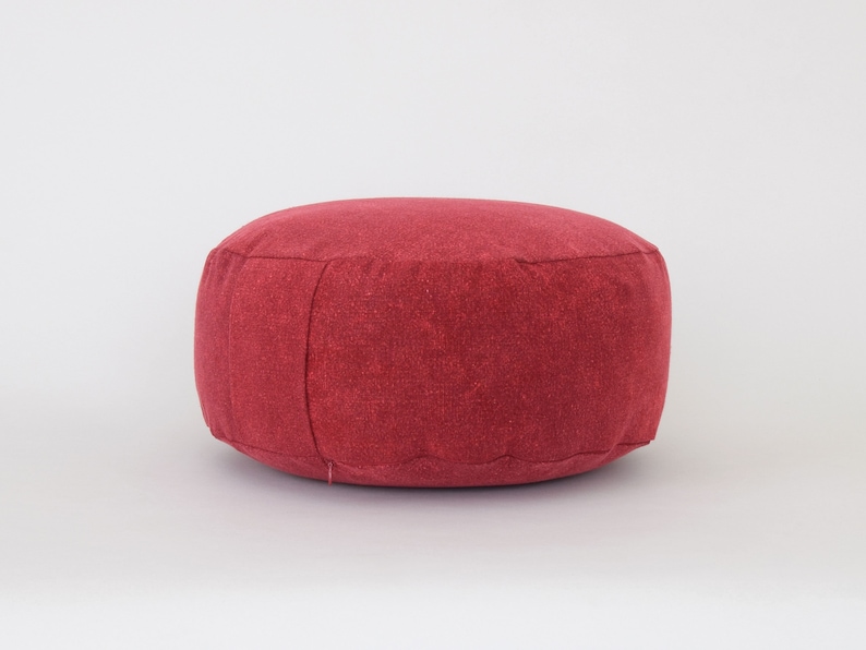 Kapok Filled Zafu Cushion Floor Pillow Small Ottoman Pouf / Etsy
