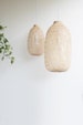Bamboo Pendant Light - Handmade Wooden Pendant Lamp, Hanging Repurposed Fishing Trap Basket, Restaurant Lampshade Natural Woven E27 Rustic
