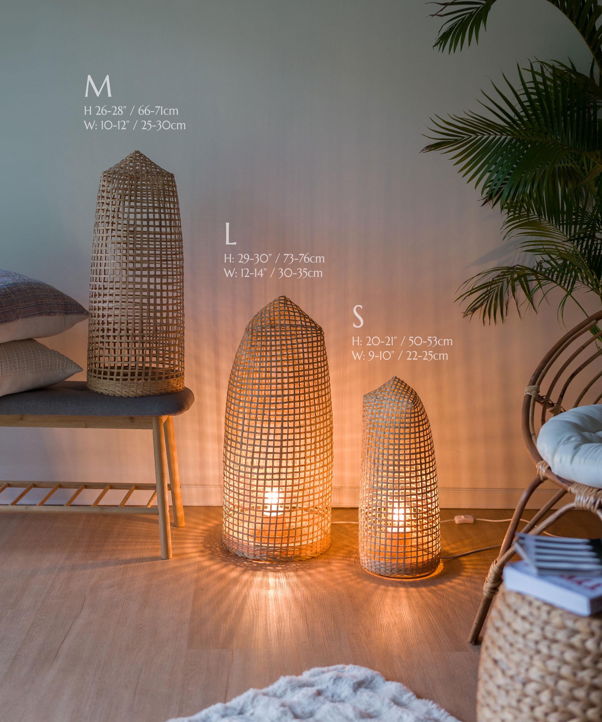 Groe Stehlampe aus gewebtem Bambus: Holz Stehlampe, Korblaterne,  Nachhaltiges Rustikales Rattan - Etsy.de