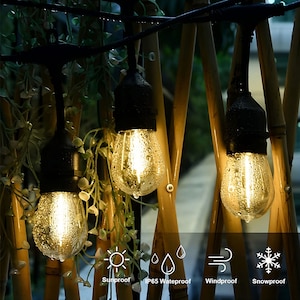 Outdoor Lighting Set Bamboo Pendant String Lights Weatherproof Waterproof Garden Tree Patio Cafe Restaurant Fishing Trap Plug Basket Lamp image 8