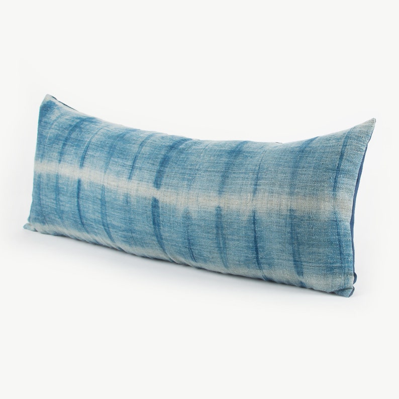 12x32 Vintage Hill Tribe Indigo Hemp Cushion
