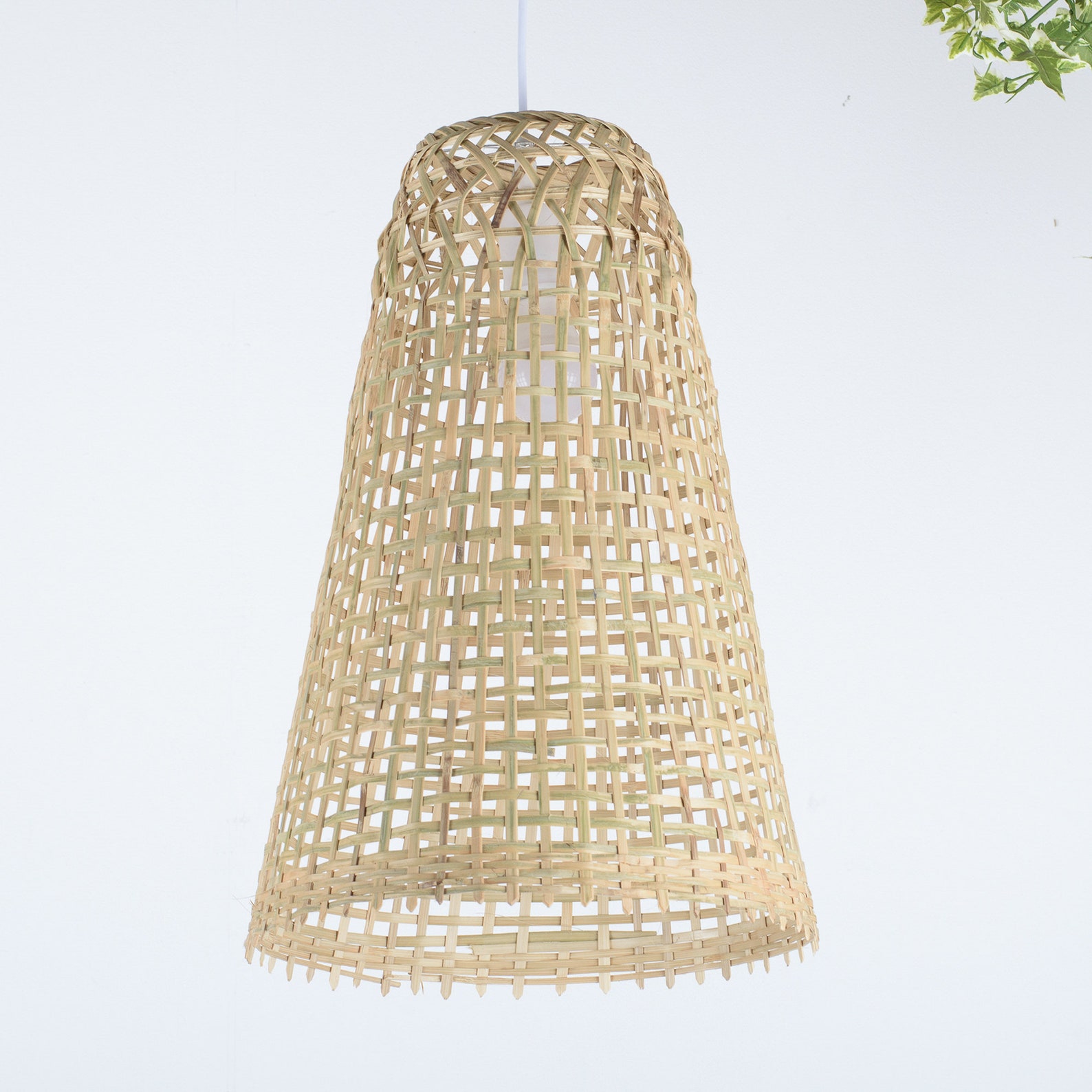 Repurposed Fishing Trap Basket Bamboo Pendant Light Handmade Etsy
