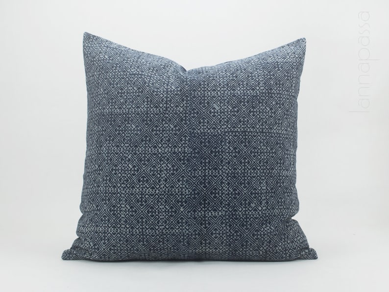 Hmong Indigo Pillow Batik Throw Pillow Cushion Cover Etsy