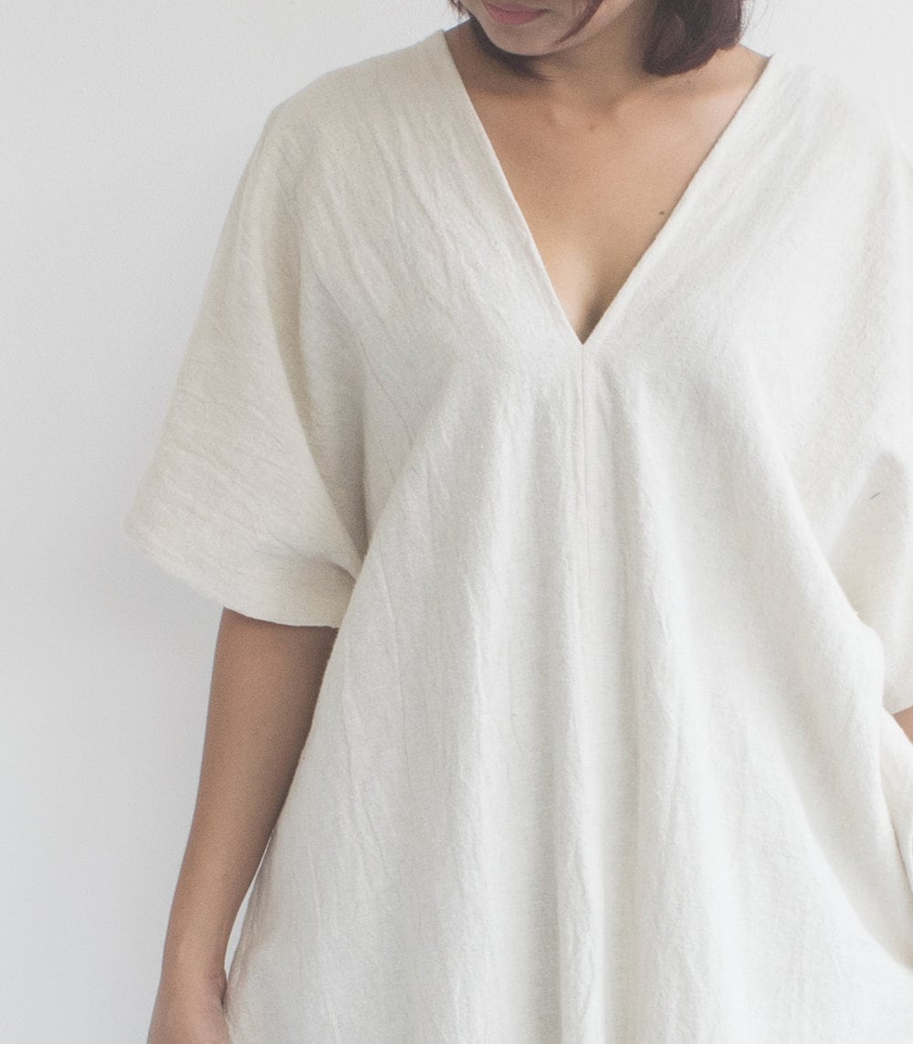 The Passa Poncho 100% Hemp Natural Cream White Flowing | Etsy