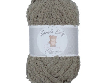 Zarela Baby Fluffy yarn wool 25g 14 Dark Grey