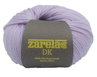 Zarela DK 100% Fino Superlava Merino Lana 13315 Lila Ligera