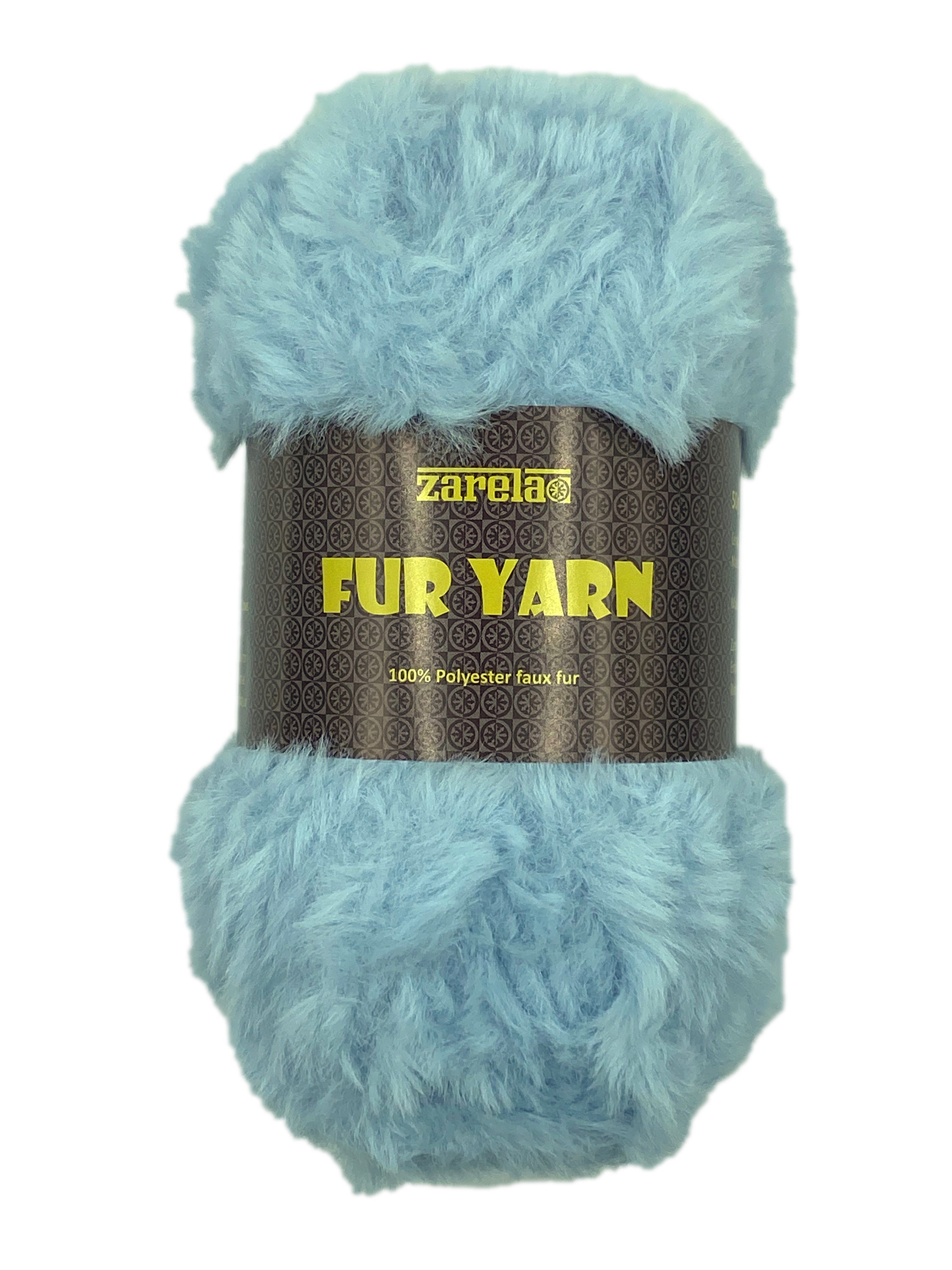 ザレラ フェイクファー ヤーン 50g 114 ベビーブルー - Etsy 日本