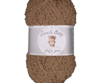 Zarela Baby Fluffy yarn wool 25g 09 Brown