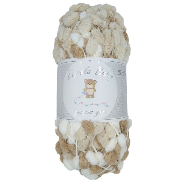 Zarela Baby Pom Pom Filati 200g - 08 Marrone Mix