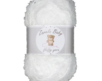 Zarela Baby Fluffy fil laine 25g 01 Blanc