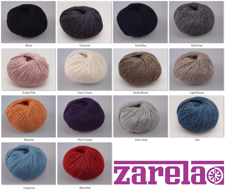 Teal Zarela ARAN *Super Soft* 100/% Luxurious Baby Alpaca Yarn Wool
