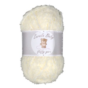 Zarela Baby Fluffy yarn wool 25g 02 Cream