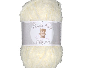 Zarela Baby Fluffy fil laine 25g 02 Crème