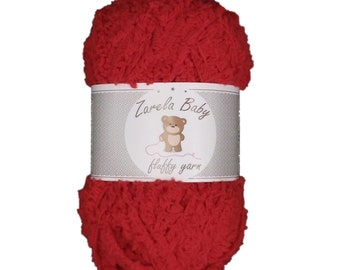 Zarela Baby Fluffy yarn wool 25g 12 Red