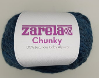 Zarela CHUNKY *Super Soft* 100% Luxurious Baby Alpaca Yarn Wool - Teal