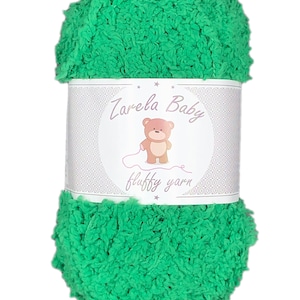 Zarela Baby Fluffy yarn wool 25g 19 Christmas Green