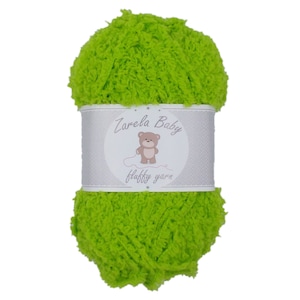 Zarela Baby Fluffy yarn wool 25g 16 Frog Green