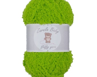 Zarela Baby Fluffy yarn wool 25g 16 Frog Green