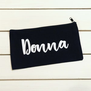 Customizable Makeup Bags- Makeup Bag- Personalized Cosmetics Bag- zipper bags- canvas makeup bag- bridesmaid box gift