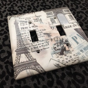 Eiffel Tower Paris Themed Custom Light Switch Plate Cover Home Decor Choose Cover Type image 2