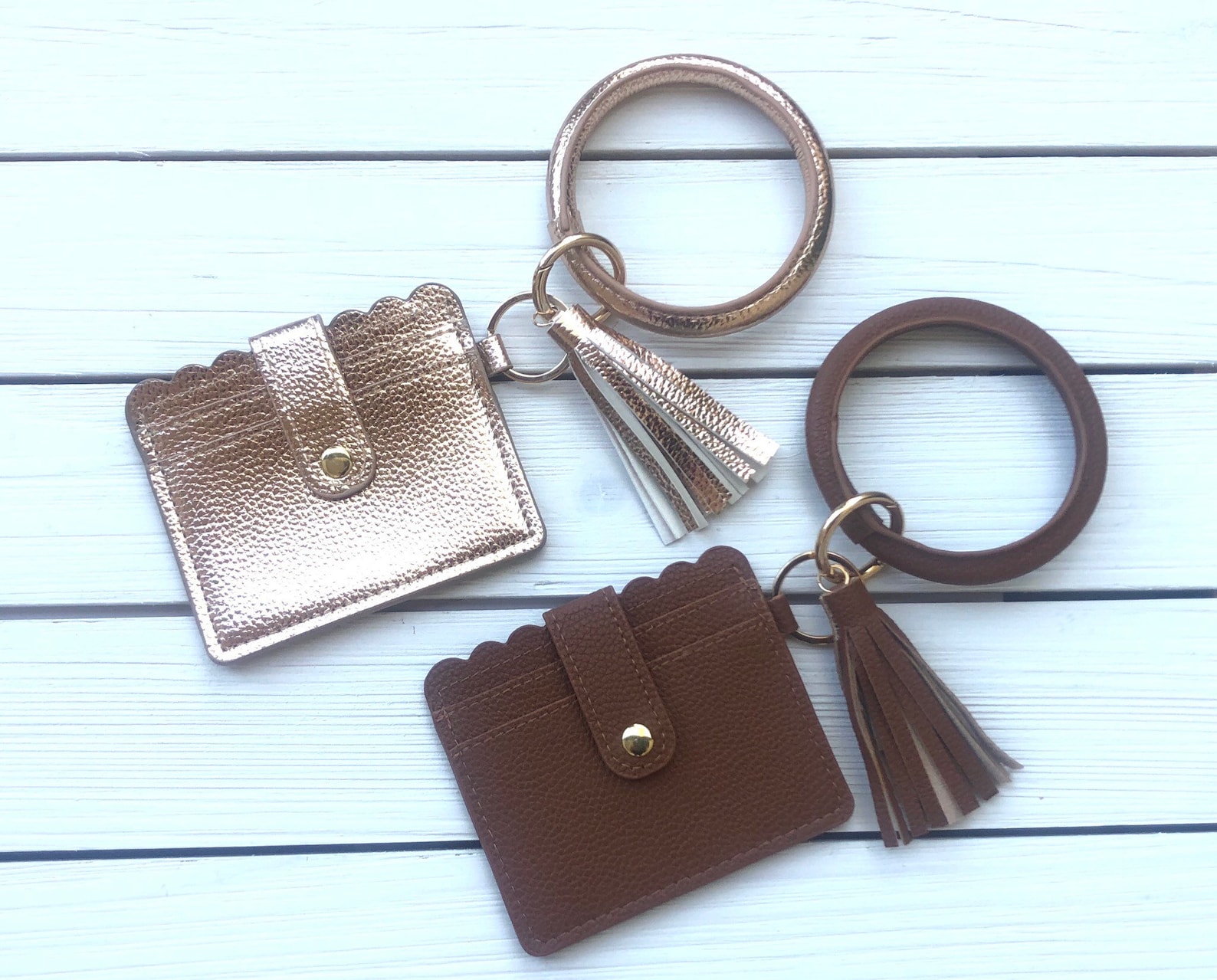 Bangle Keychain Card Holder Wristlet Key Holder ID Holder Etsy