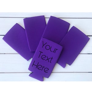 Custom Text Slim Can Cooler- Personalized Can Hugger- Personalized Slim Can Sleeve- Bachlorette Party Favor - Bridal Party Favor
