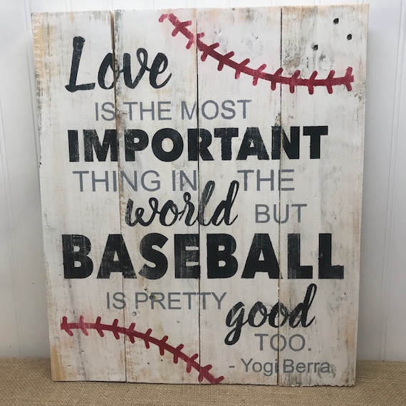 Inspirational Baseball Quote Wall Decor Rustic Sports Bar Etsy