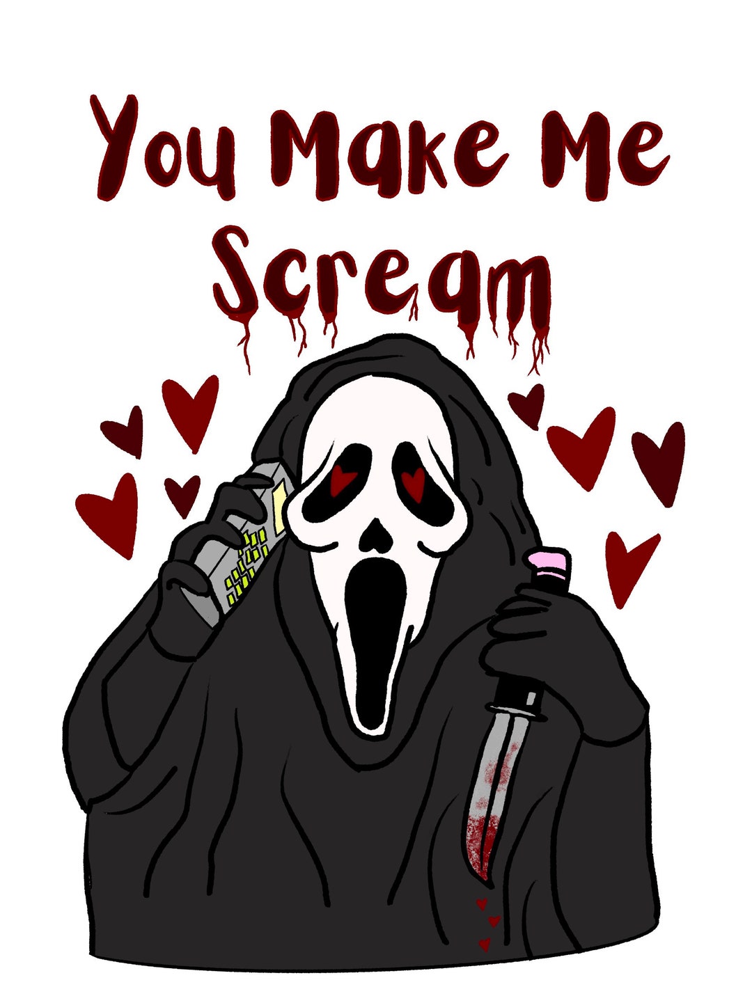 You Make Me Scream Card Etsy