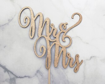 Mr & Mrs Cake Topper, Mr and Mrs Wedding Cake Topper, Wedding Cake Topper, Ampersand Cake Topper, Engagement Cake Topper, Mr and Mrs Topper