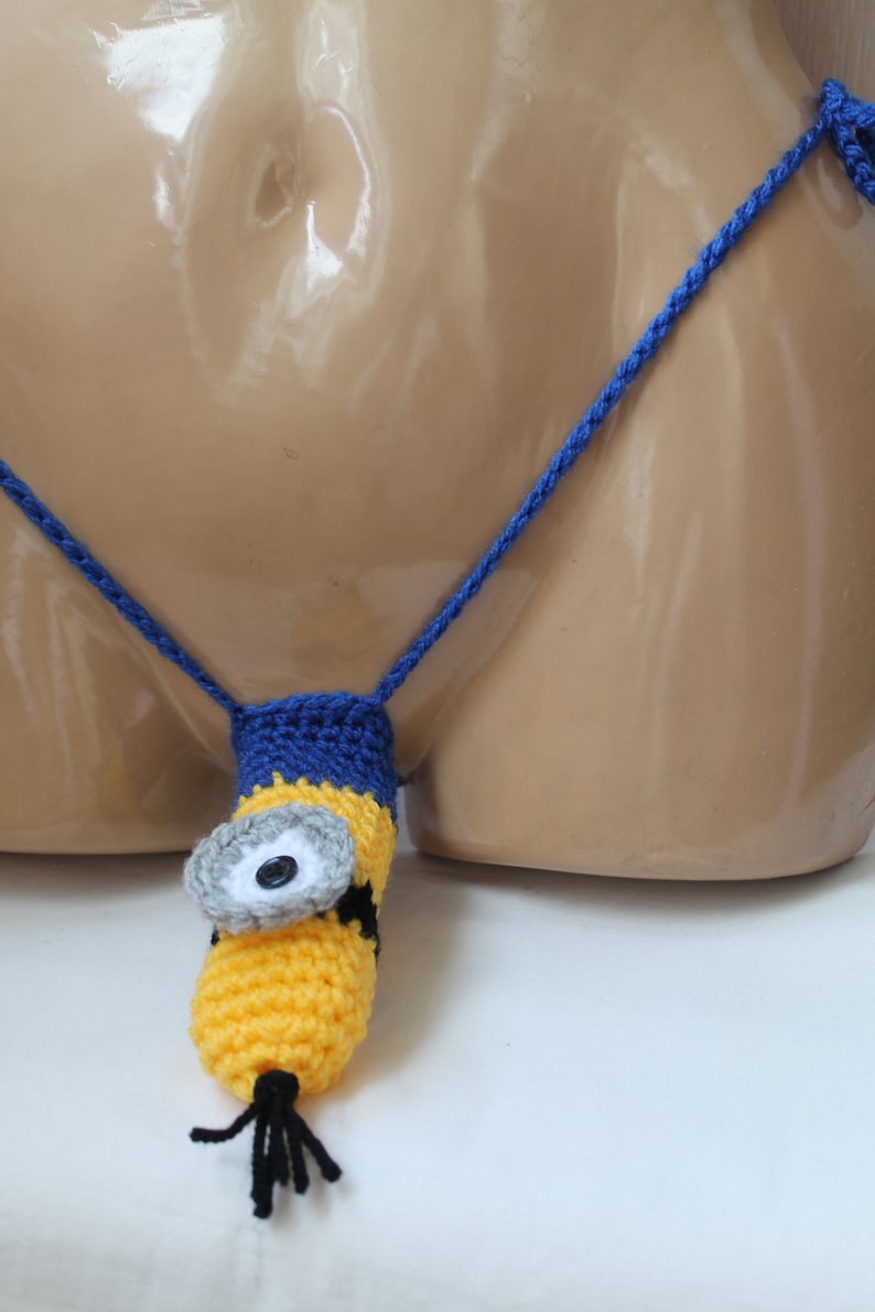 Crochet Sexy Men's Thong, Men Thongs String Handmade, Men Minion Thong, Gift Underwear, Sexy
