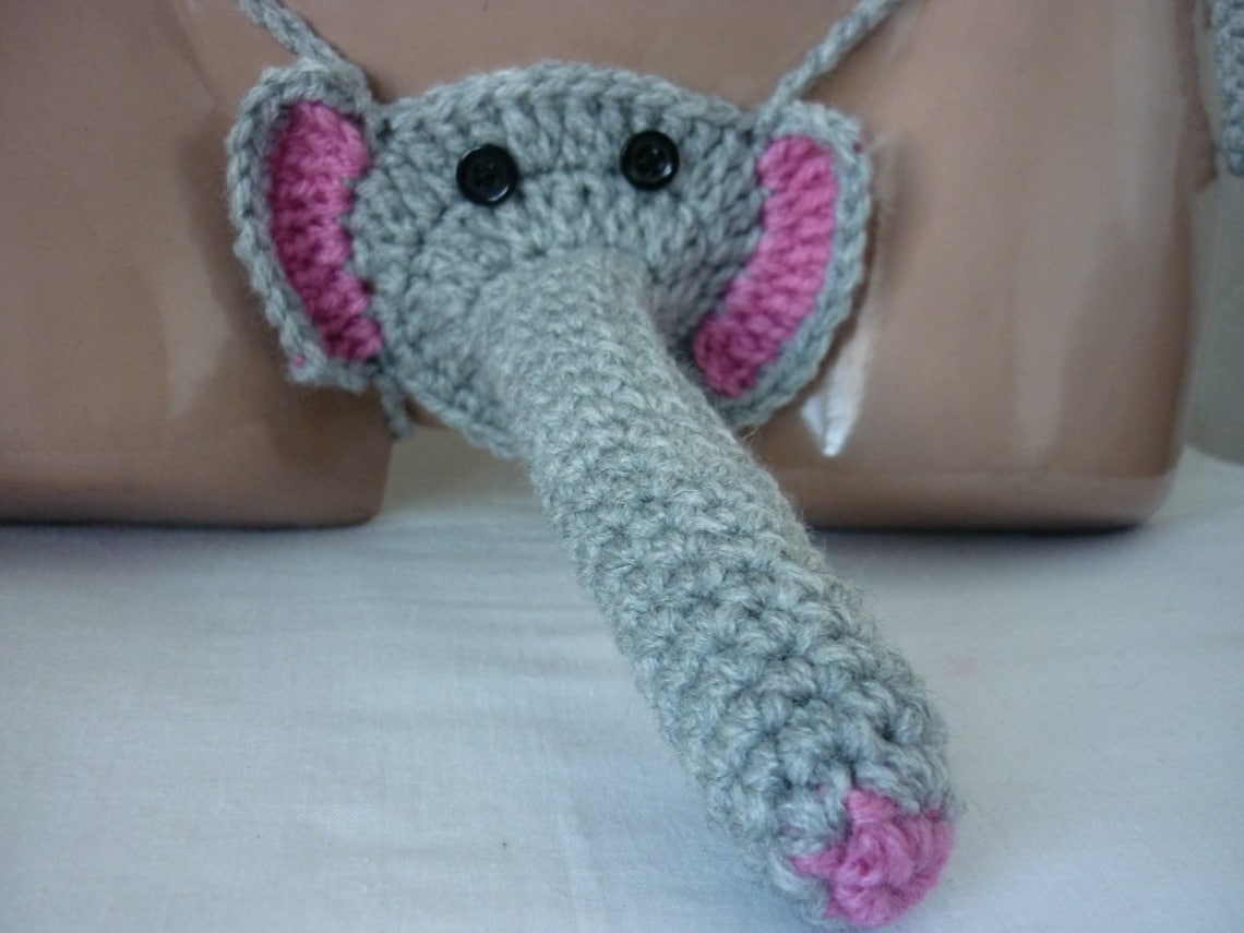 Crochet Elephant Sexy Men's Thong, Men Thongs, String Handmade, Men
